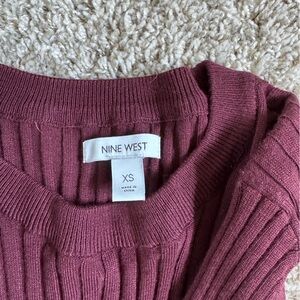 Nine West Ribbed Plum Sweater
